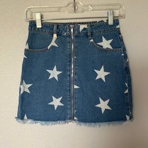 Denim star skirt- Size XS